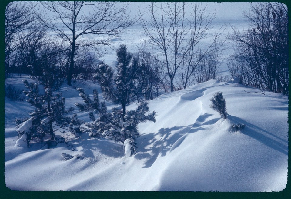 Snow and Lake during GOOD winter 1977